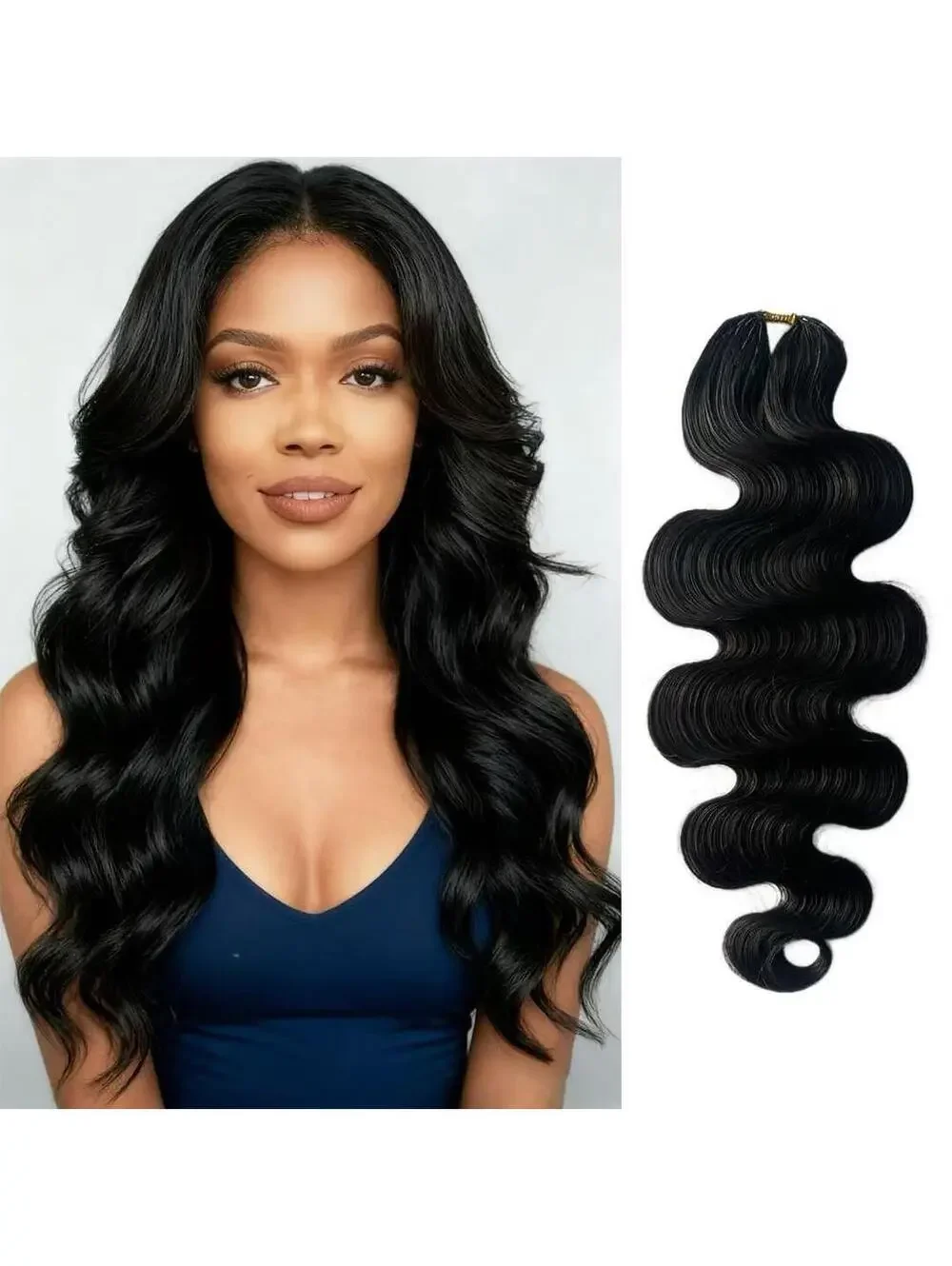Hair | Body Wave Crochet Human Hair Extension Knotless 2 Inch 240g ...